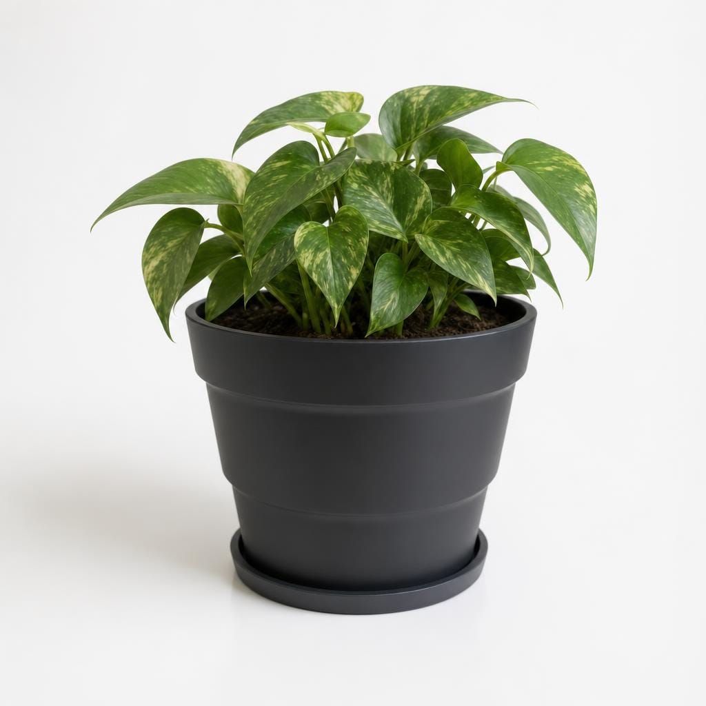 Modern Planter Pot with Drainage Tray | Minimalist Plant Pot with Saucer | Indoor Home Decor